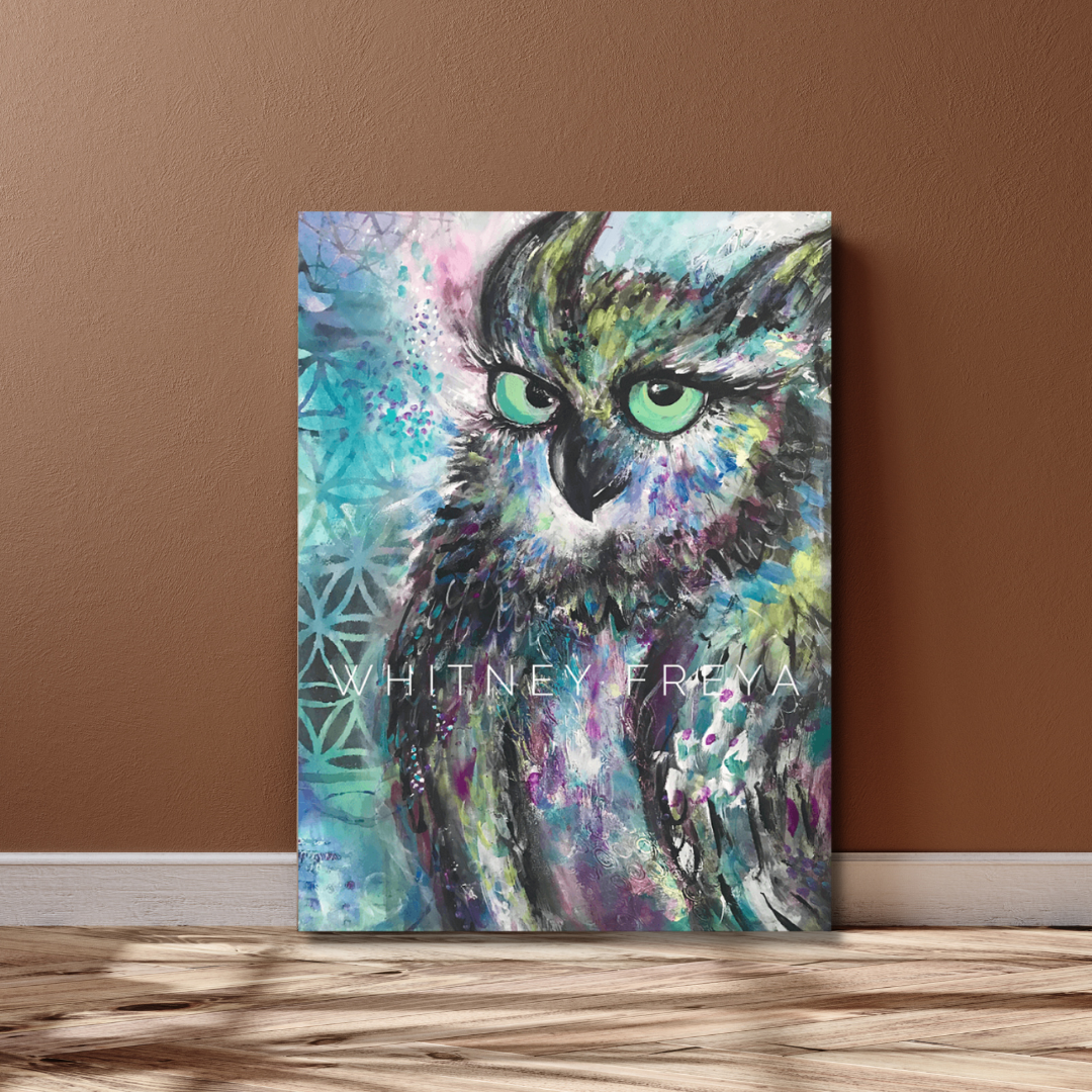Cosmic Owl Painting