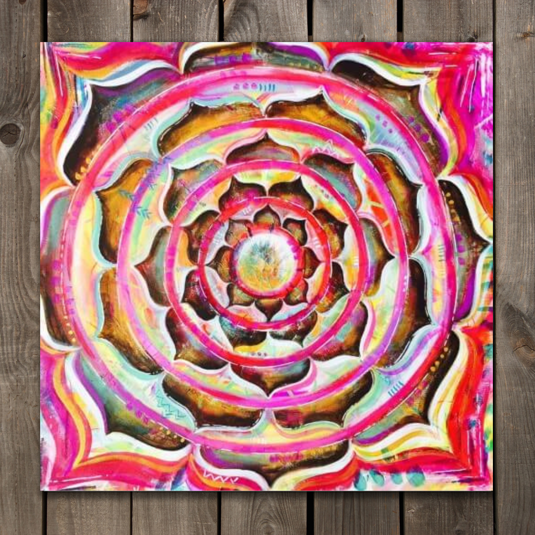 Meditative Lotus Mandala Painting