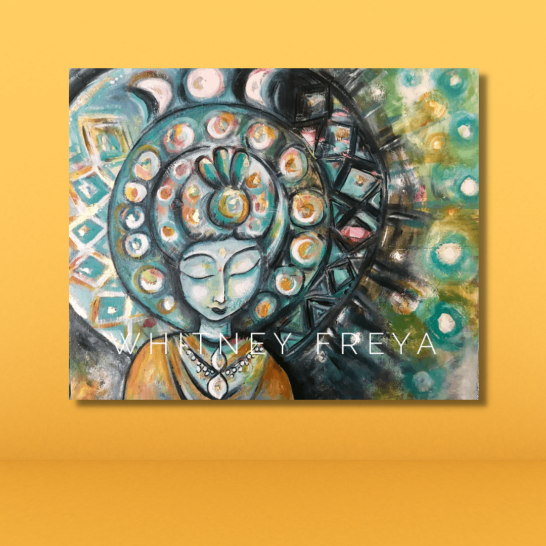 SOLD - Quan Yin of Light & Shadow Painting