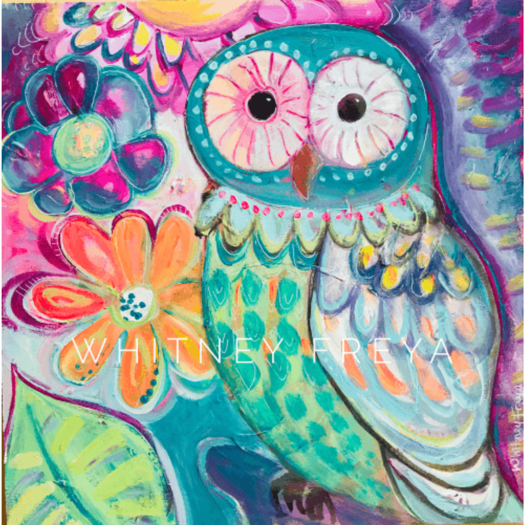 Happy Owl Painting