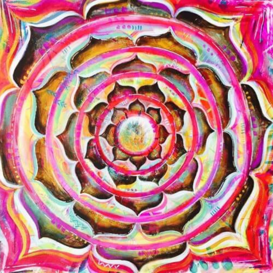 Meditative Lotus Mandala Painting