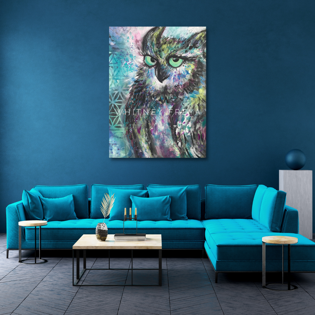 Cosmic Owl Painting
