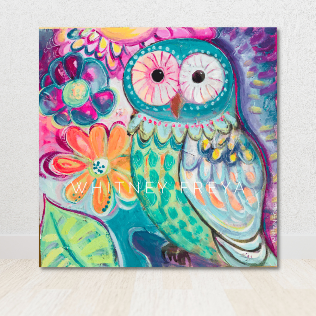 Happy Owl Painting